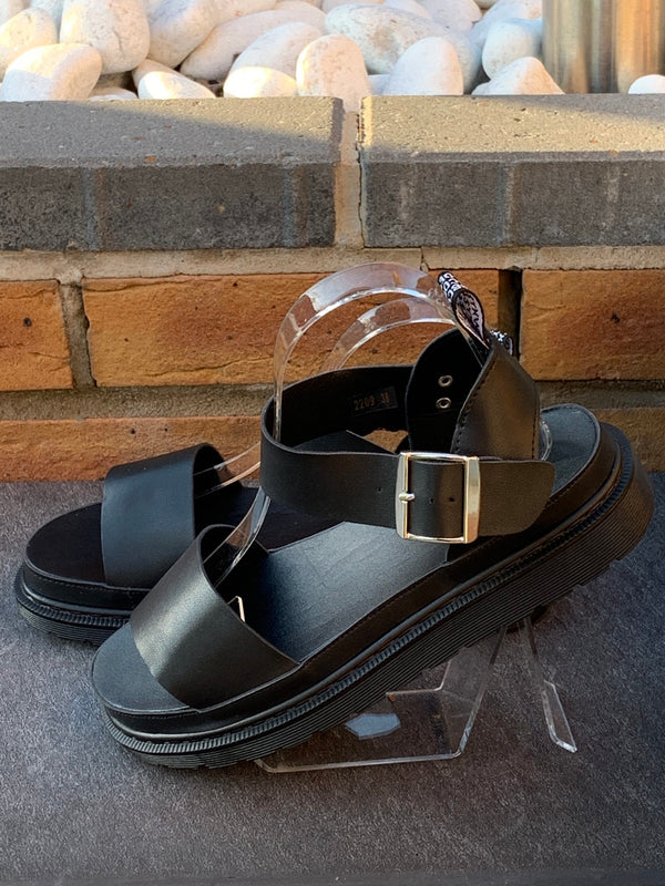Andorra Gladiator Sandals - Black